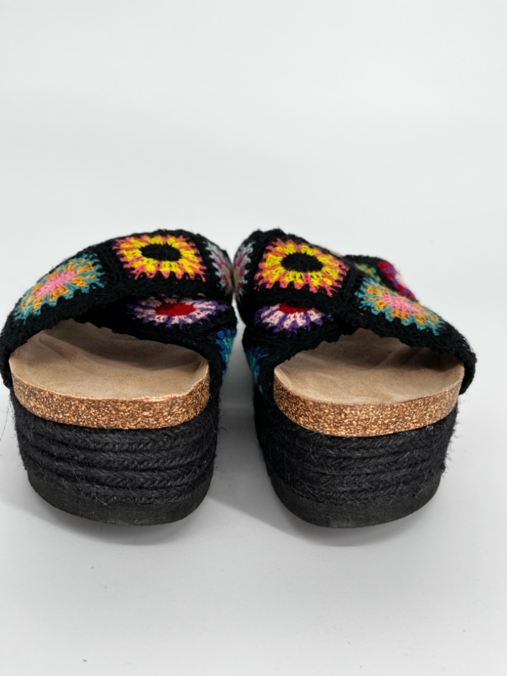 Dirty Laundry Women's Worble Platform Sandals black crochet - 10 - Picture 5 of 12